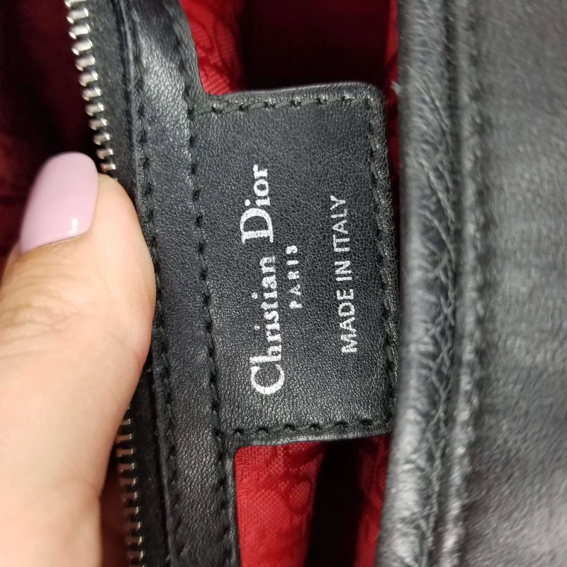 Dior Lady Dior Large Black Lambskin Bag