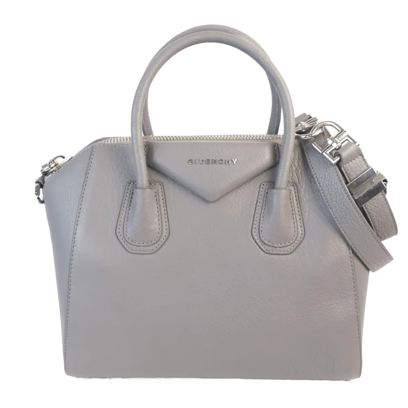 Givenchy Grey Leather Small Antigona Shoulder bag