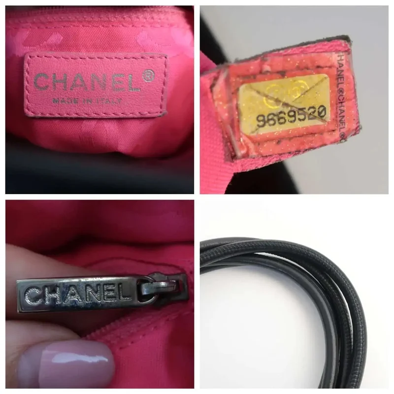 Chanel Cambon Quilted Black and White Small Tote Bag