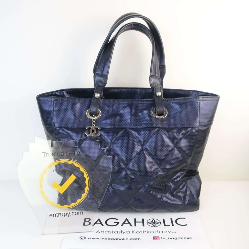 Chanel Blue Canvas Biarritz Tote Bag