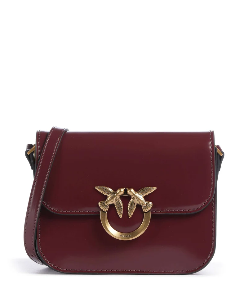 Pinko Love Box Mini Umhängetasche ribes intenso/antique gold