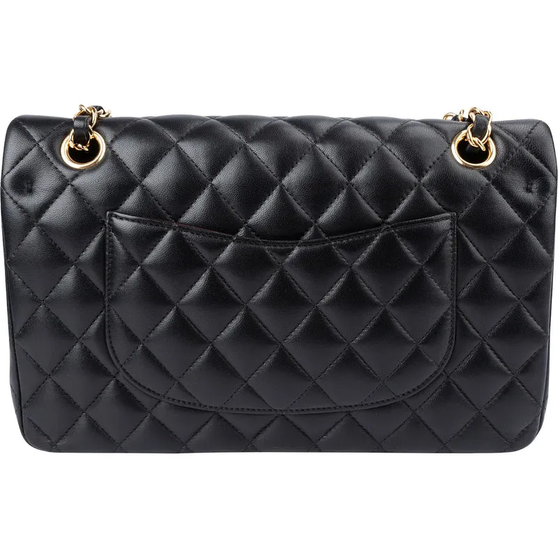 Chanel Quilted Lambskin Medium Double Flap Shoulder Bag