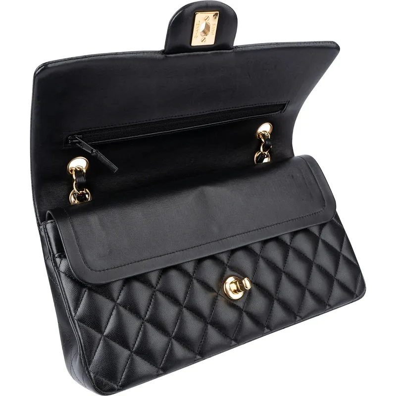 Chanel Quilted Lambskin Medium Double Flap Shoulder Bag