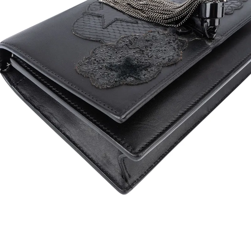 Saint Laurent Leather Kate Tassel Cloud & Star Appliqué Crossbody Bag