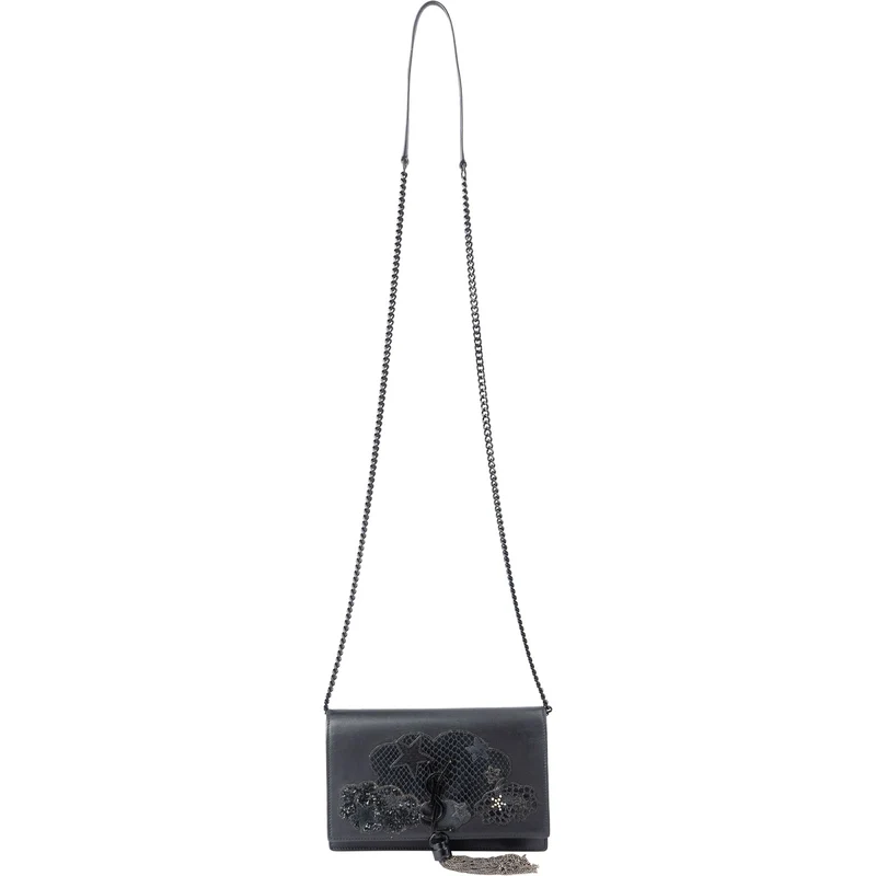Saint Laurent Leather Kate Tassel Cloud & Star Appliqué Crossbody Bag