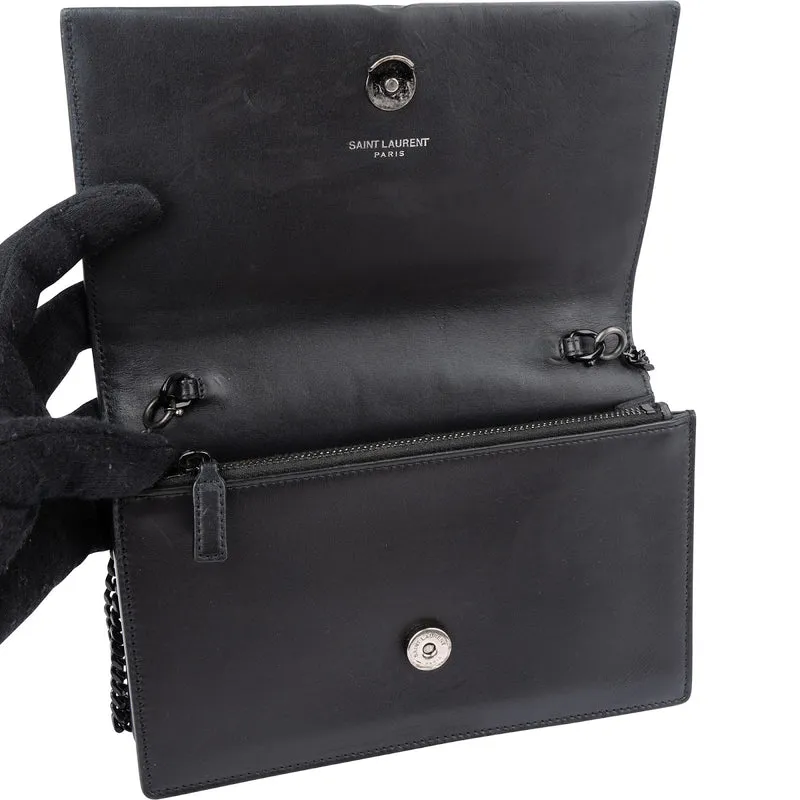 Saint Laurent Leather Kate Tassel Cloud & Star Appliqué Crossbody Bag