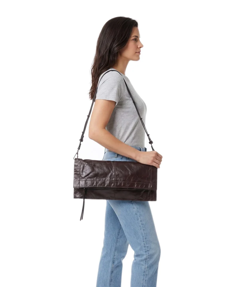 AllSaints Lutece Schultertasche burgundy red