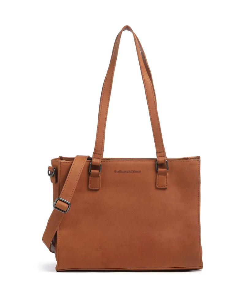 The Chesterfield Brand Wax Pull Up Cow Ellsworth Shopper cognac