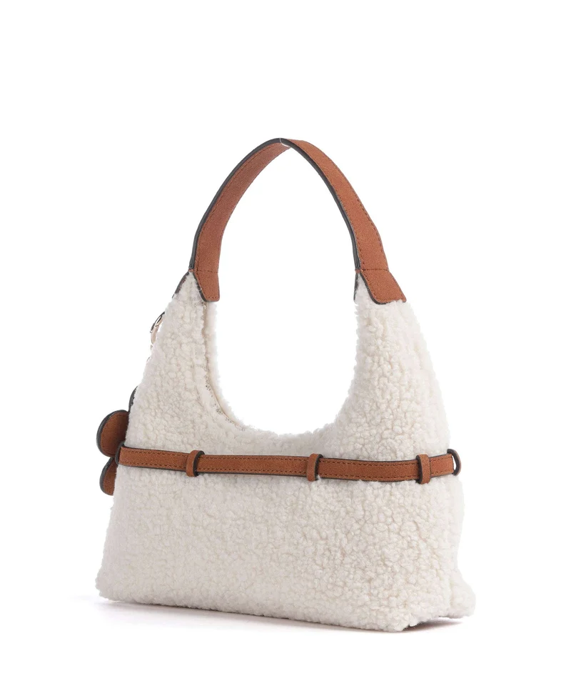 Guess Taylor Mini Schultertasche off white/cognac