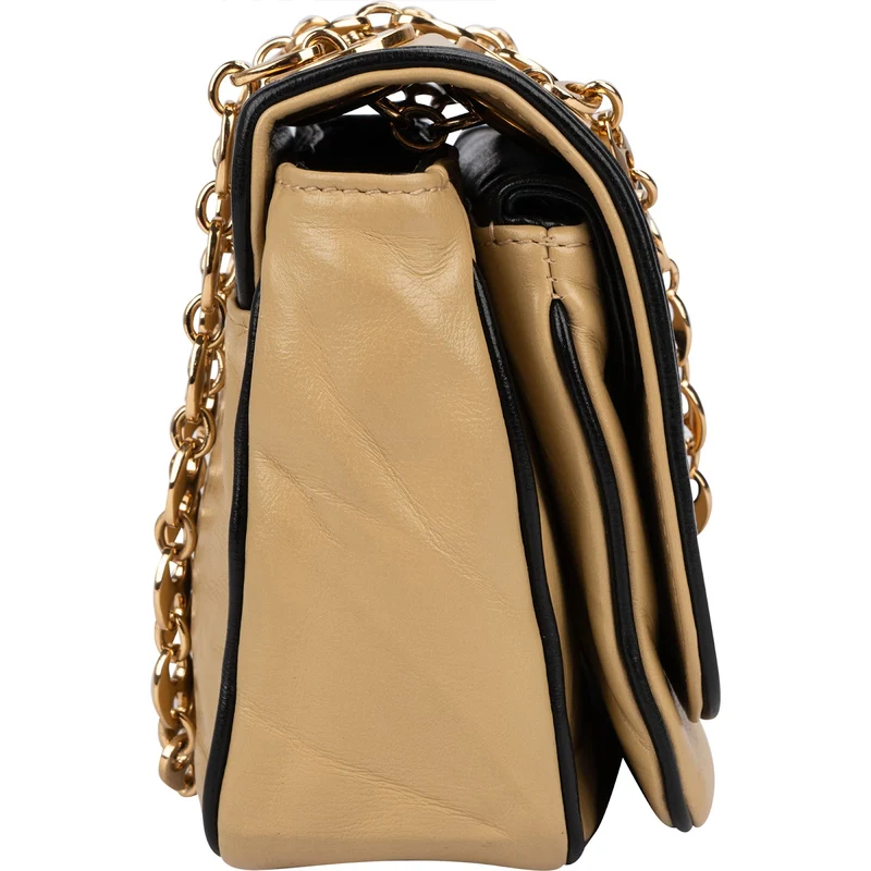 Gucci Leather GG Vintage Marina Chain Double Flap Crossbody Bag