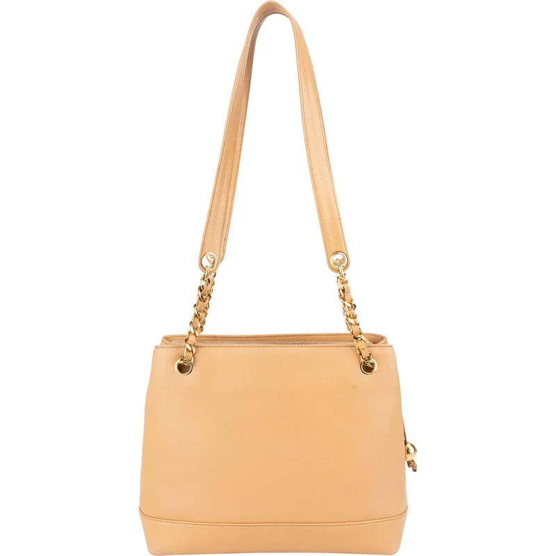 Chanel Caviar Leather CC Tote Shoulder Bag