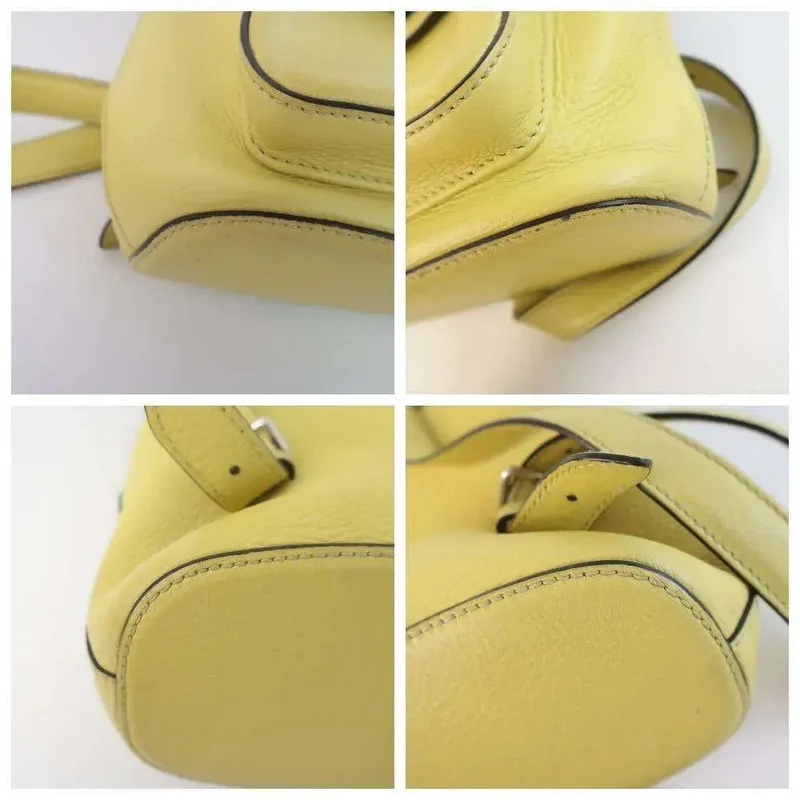 Gucci Calfskin Medium Bamboo Backpack Mimosa Flower