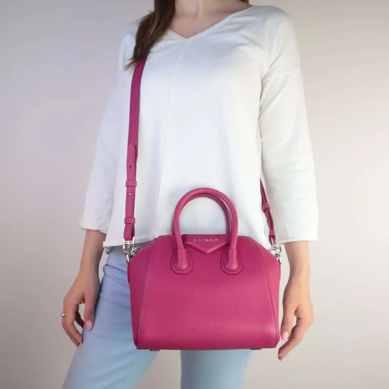 Givenchy Fuchsia Leather Mini Antigona Satchel