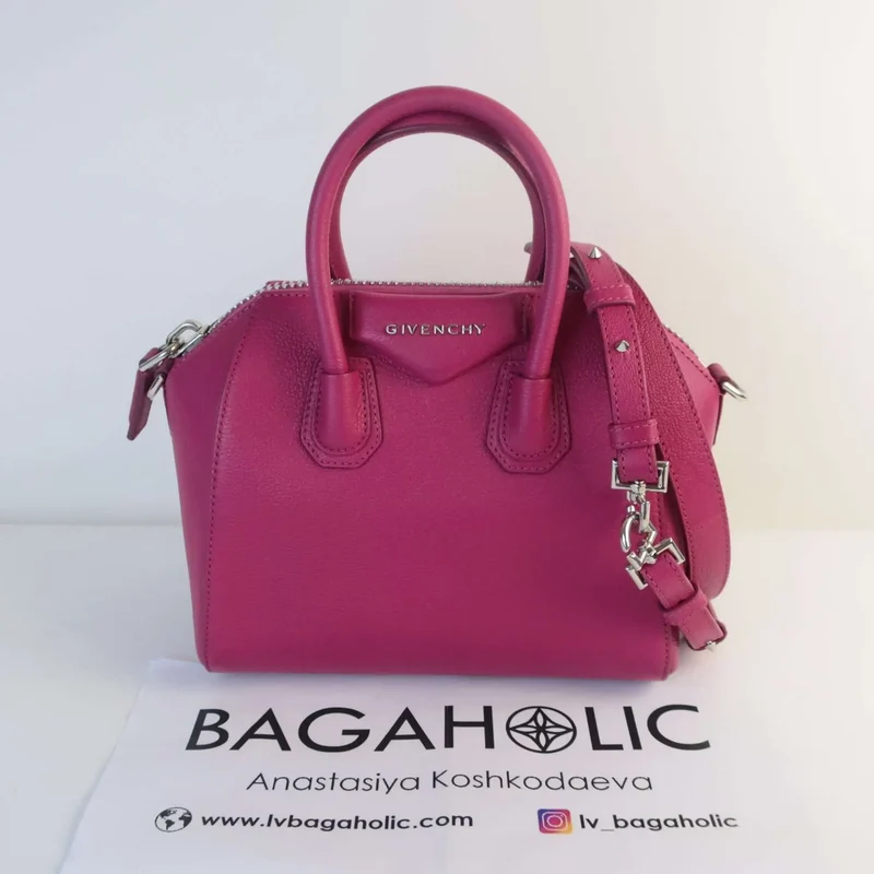 Givenchy Fuchsia Leather Mini Antigona Satchel