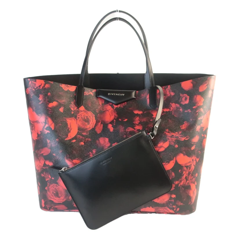 Givenchy Floral Print Coated Canvas Antigona Large Tote