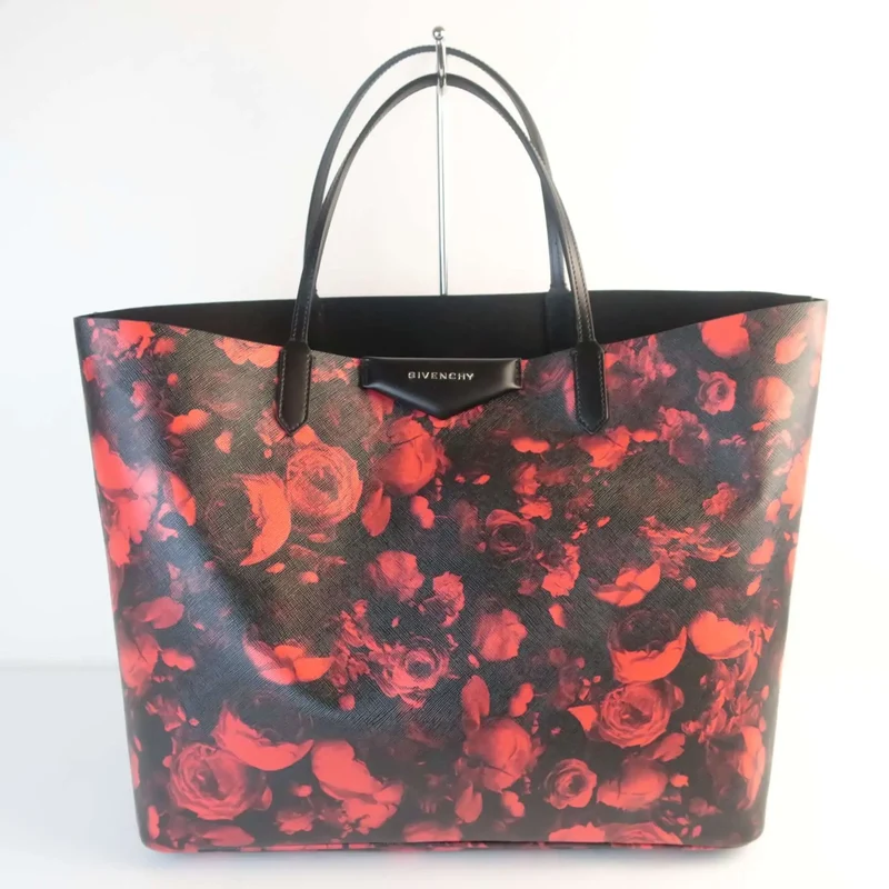 Givenchy Floral Print Coated Canvas Antigona Large Tote
