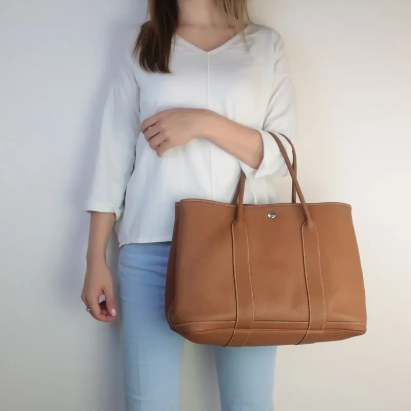 Hermes Gold Togo Garden Party MM 36 Bag