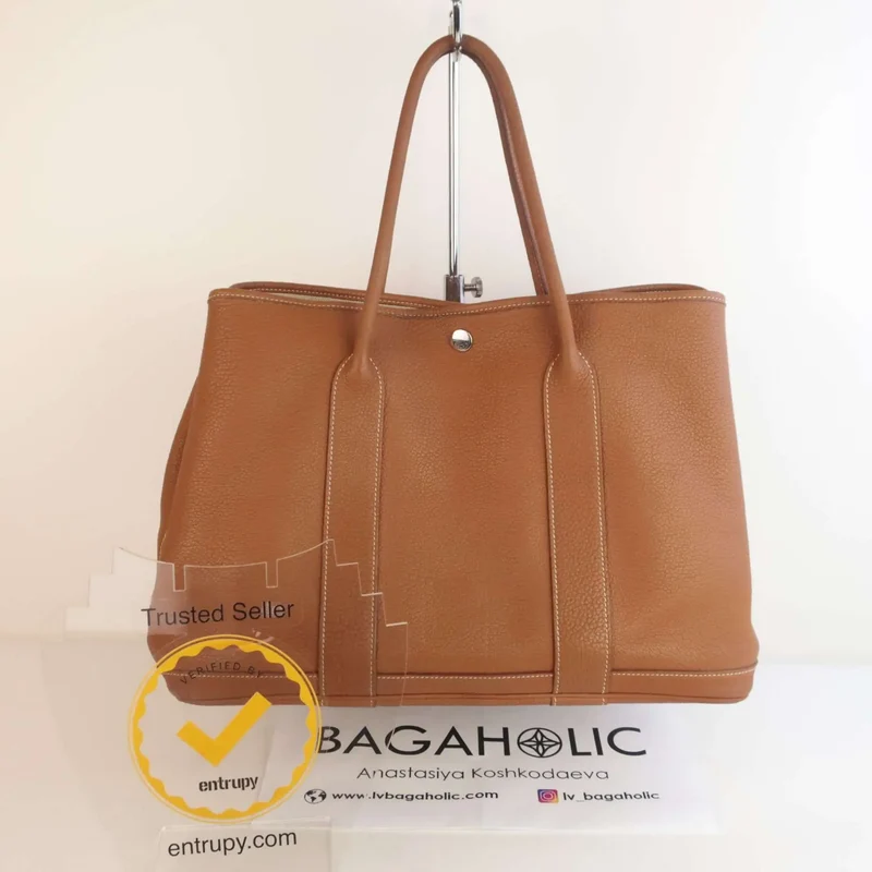 Hermes Gold Togo Garden Party MM 36 Bag