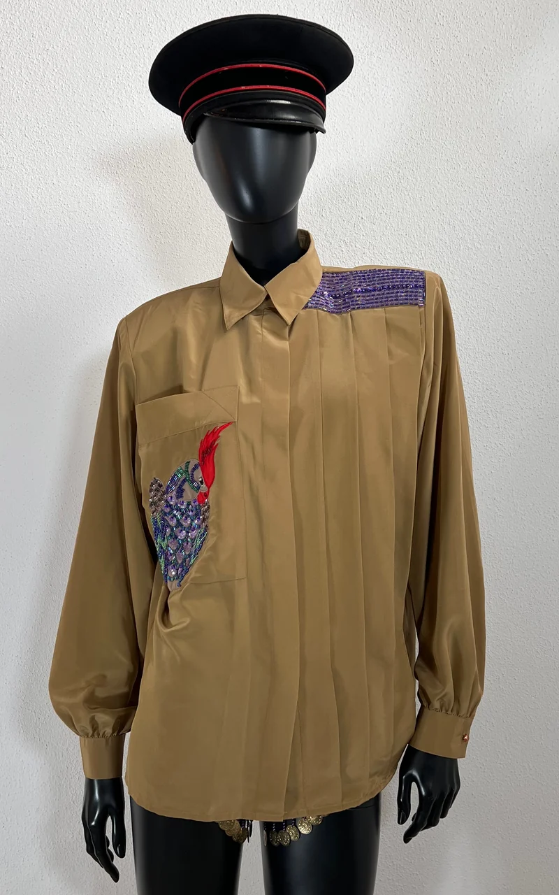 Vintage Madeleine Parrot Blouse