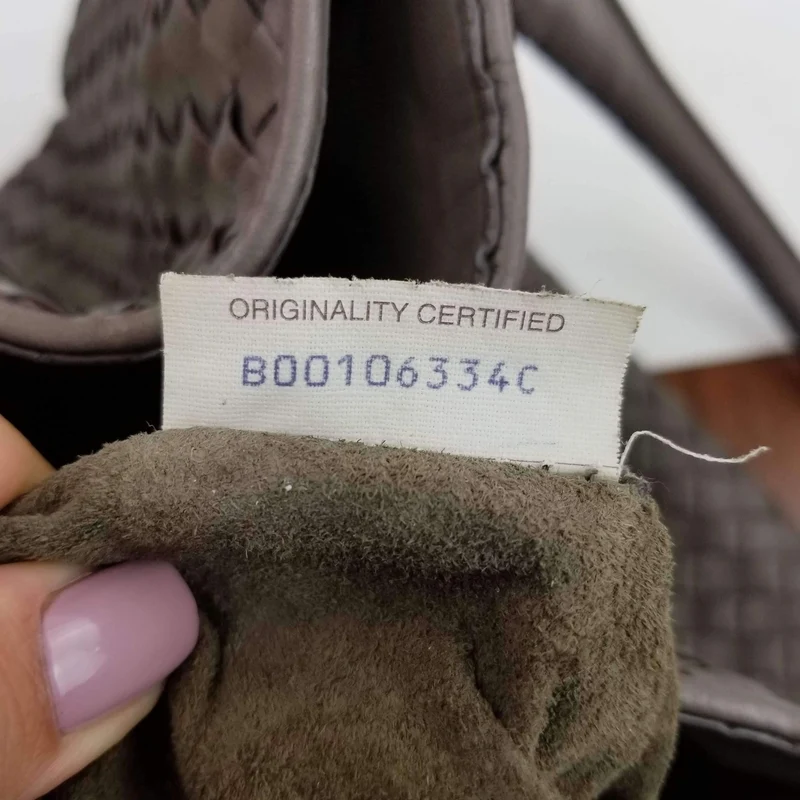 Bottega Veneta Grey Intrecciato Woven Nappa Leather Parachute Bag