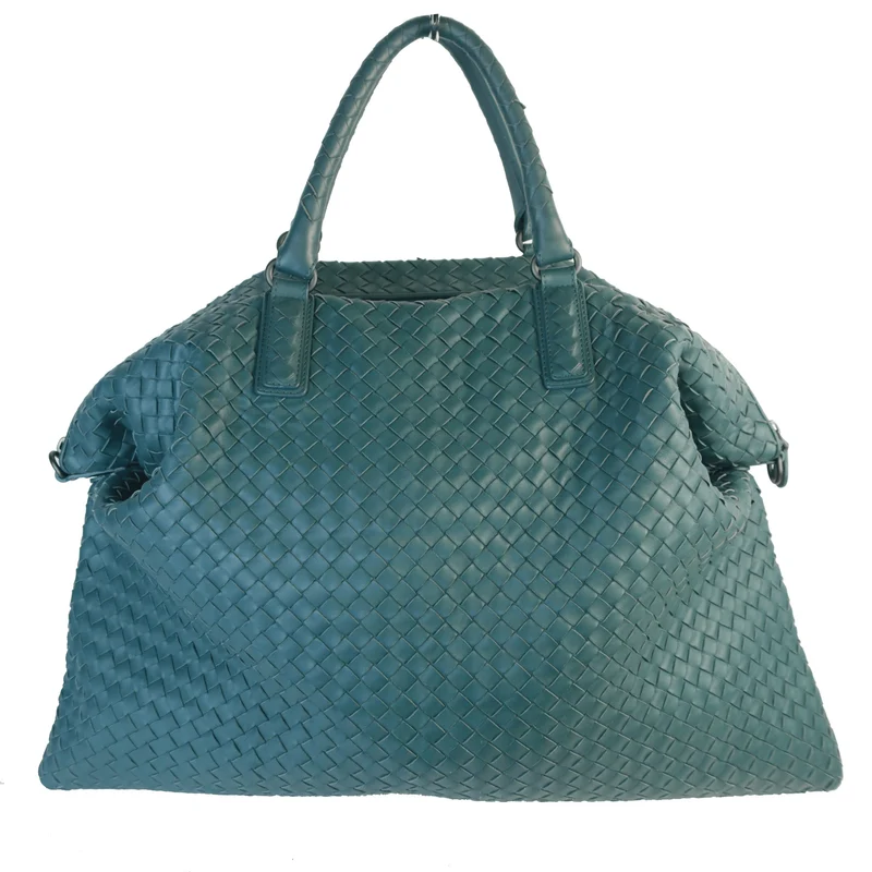 Bottega Veneta Emerald Green Intrecciato Convertible Tote