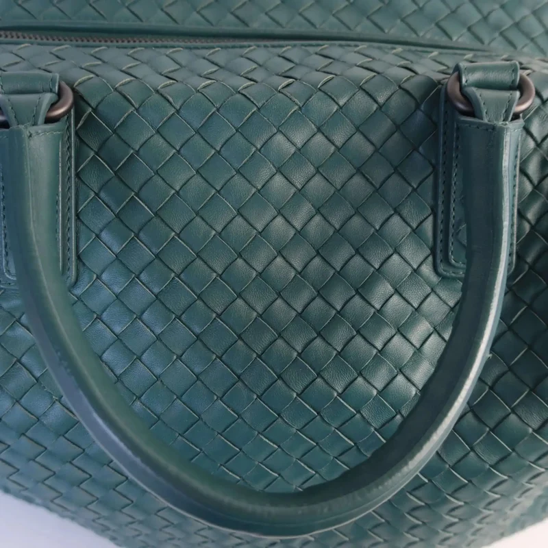 Bottega Veneta Emerald Green Intrecciato Convertible Tote