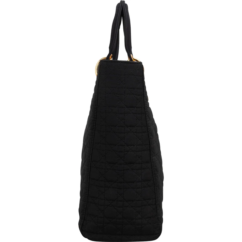 Christian Dior Quilted Nylon Cannage Lady Dior Handbag