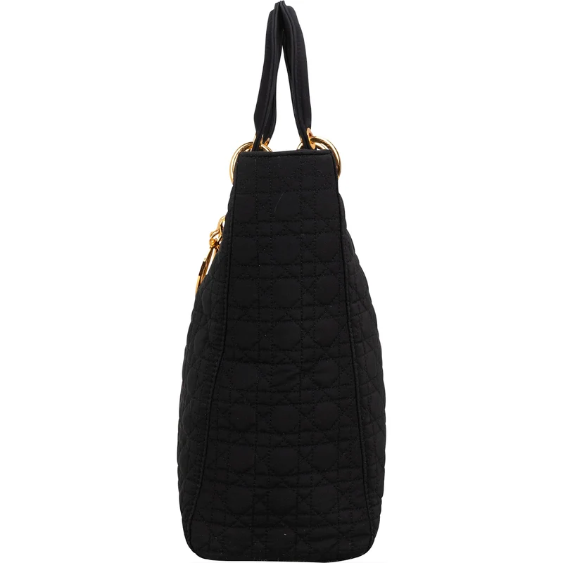 Christian Dior Quilted Nylon Cannage Lady Dior Handbag