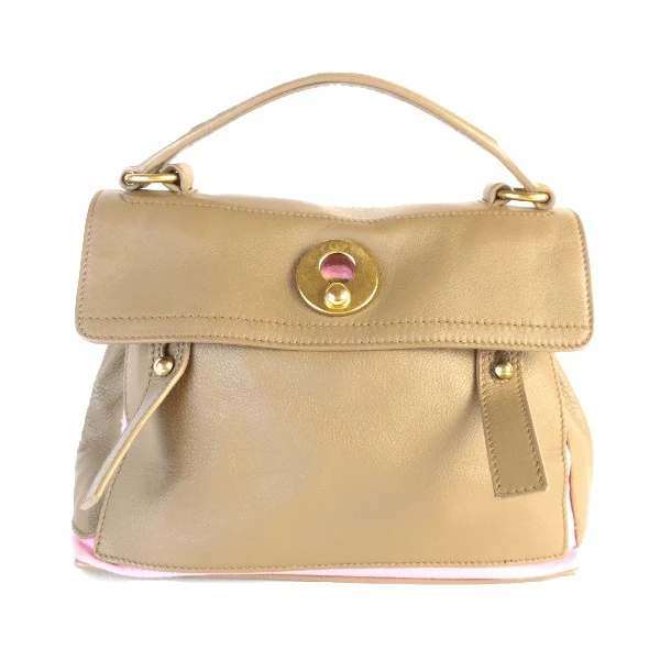 Yves Saint-Laurent Brown/Pink Muse Two Bag