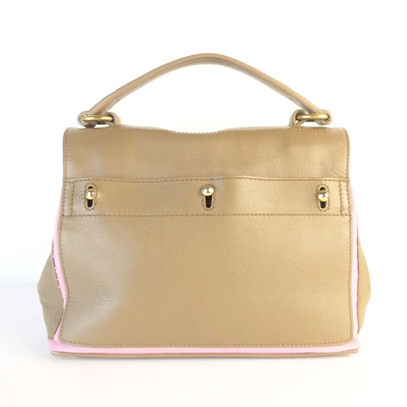 Yves Saint-Laurent Brown/Pink Muse Two Bag