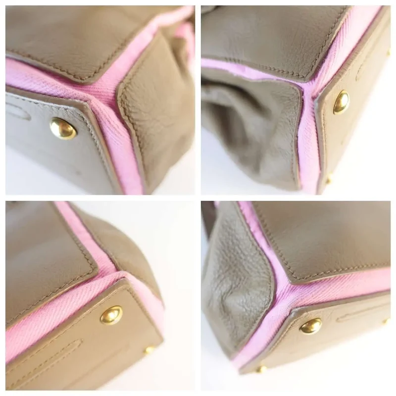 Yves Saint-Laurent Brown/Pink Muse Two Bag