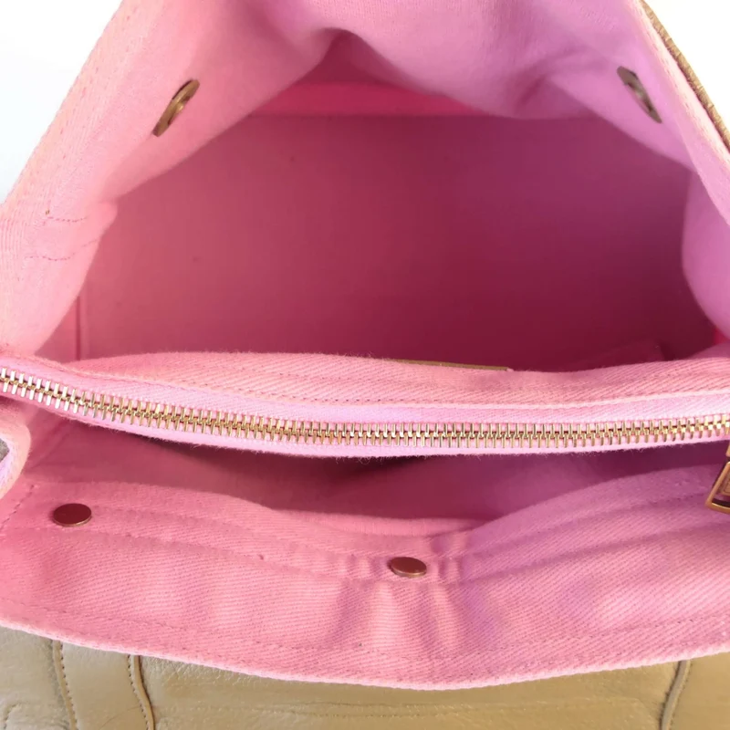 Yves Saint-Laurent Brown/Pink Muse Two Bag