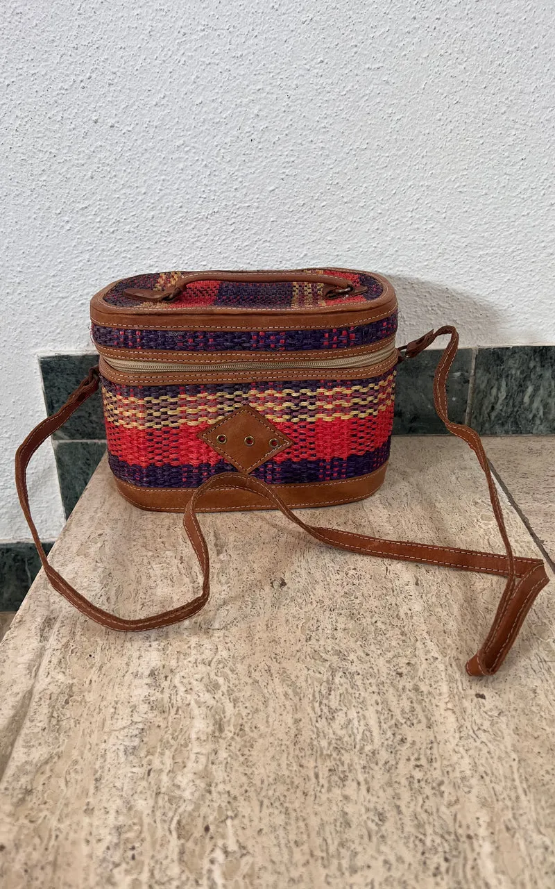 Vintage Handmade Basket Box Bag