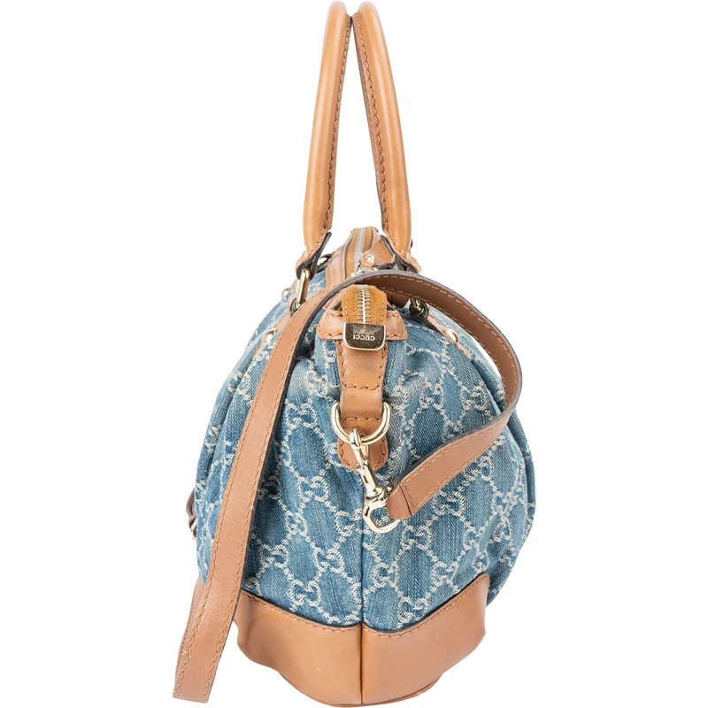 Gucci Monogram Denim GG Sukey Handbag
