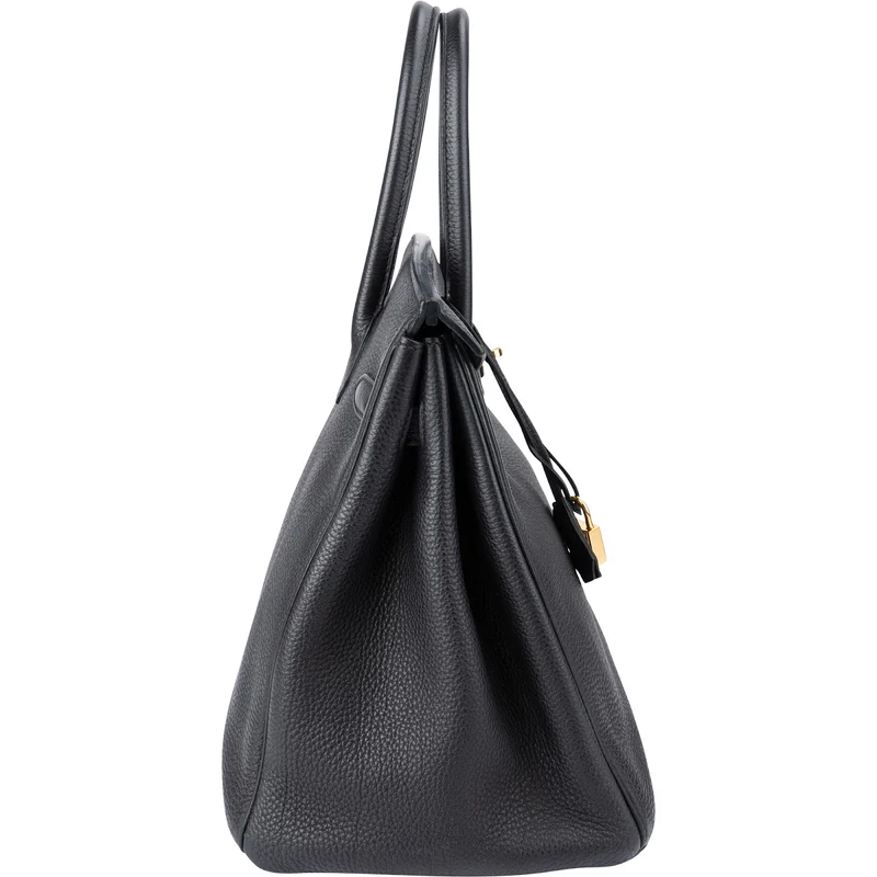 Hermès Noir Veau Togo Leather Gold Birkin 35 Handbag