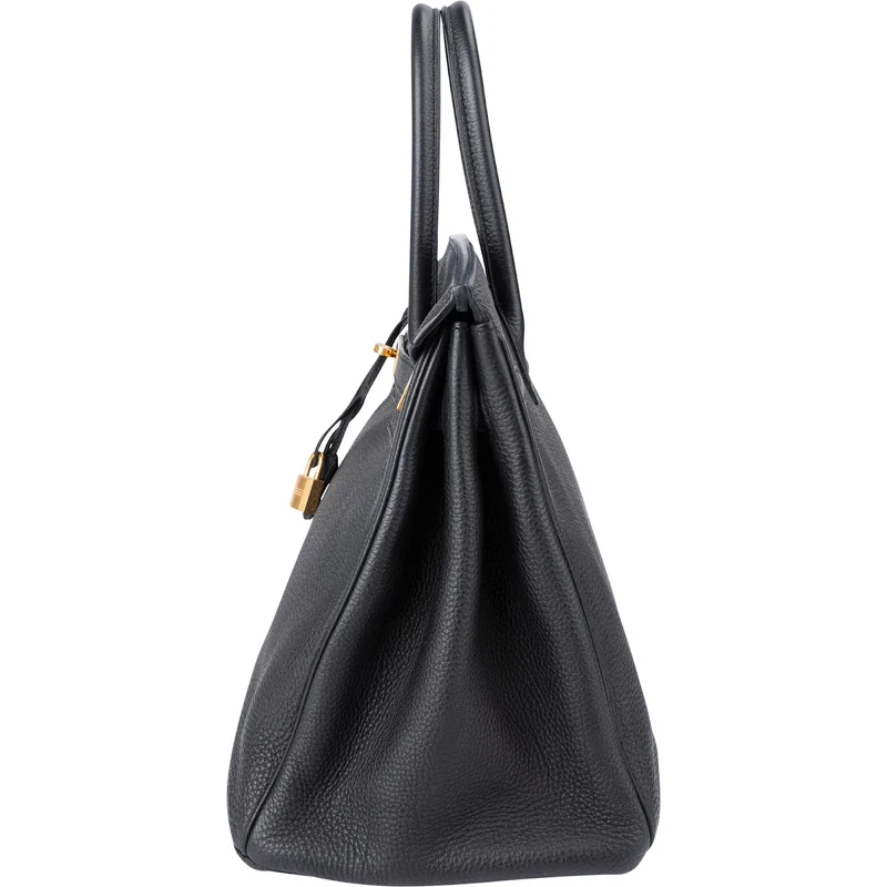 Hermès Noir Veau Togo Leather Gold Birkin 35 Handbag