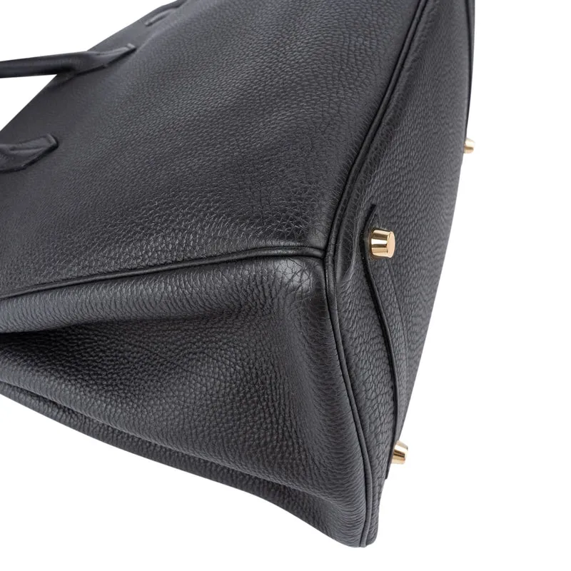 Hermès Noir Veau Togo Leather Gold Birkin 35 Handbag