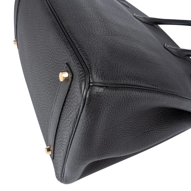 Hermès Noir Veau Togo Leather Gold Birkin 35 Handbag