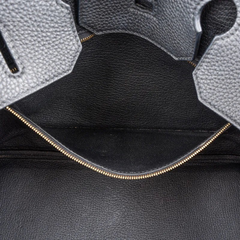 Hermès Noir Veau Togo Leather Gold Birkin 35 Handbag