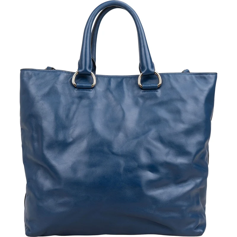 Prada Soft Calf Leather Tote Shoulder Bag