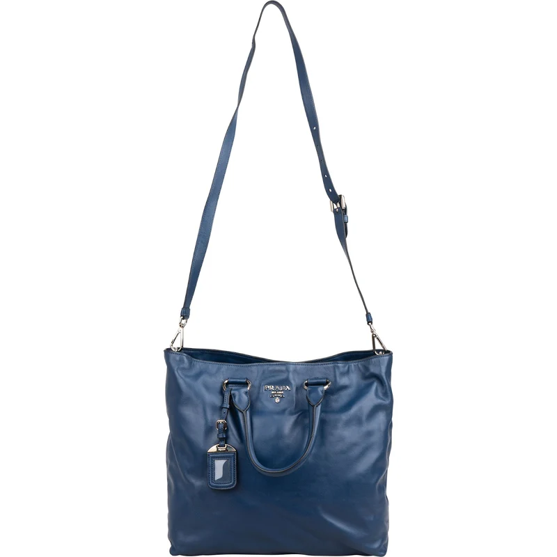 Prada Soft Calf Leather Tote Shoulder Bag