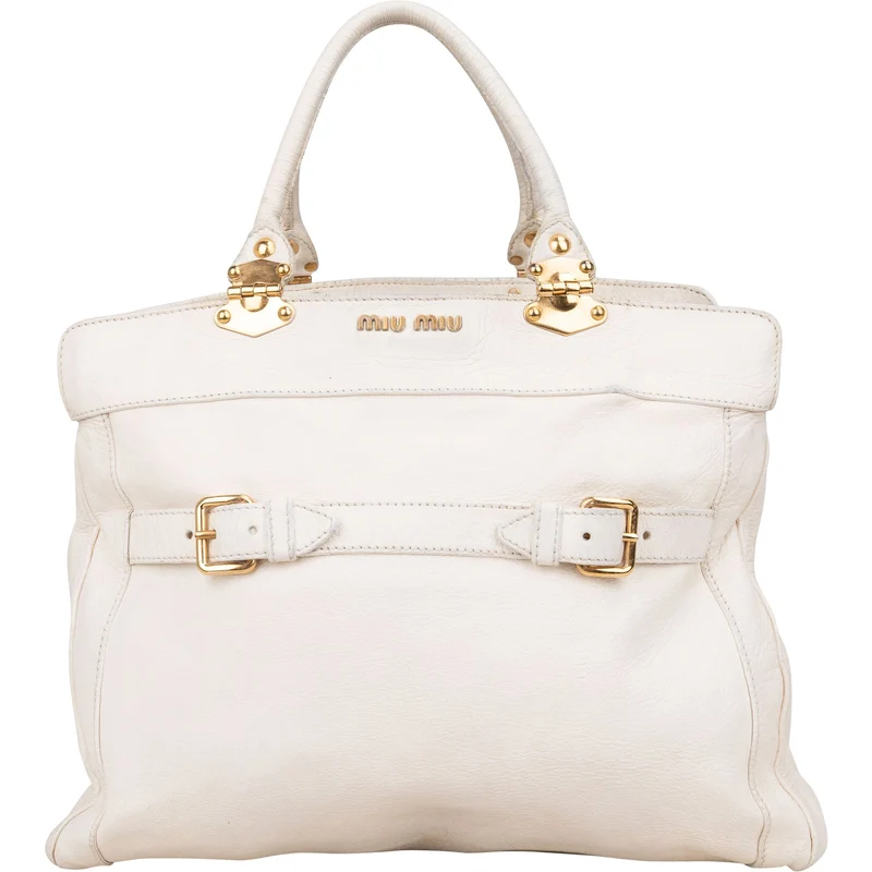 Miu Miu Blancoi Vitello Daino Satchel Handbag