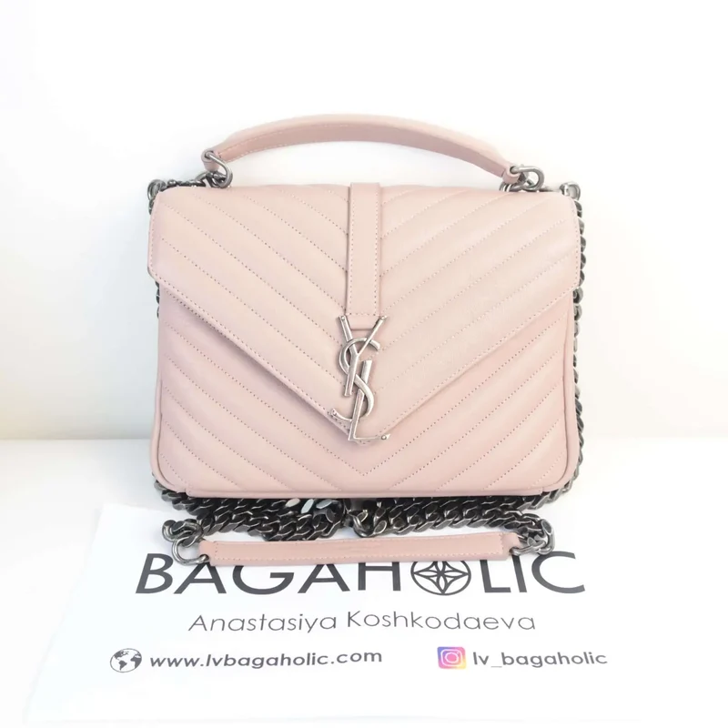 Yves Saint Laurent Pink Medium College Bag