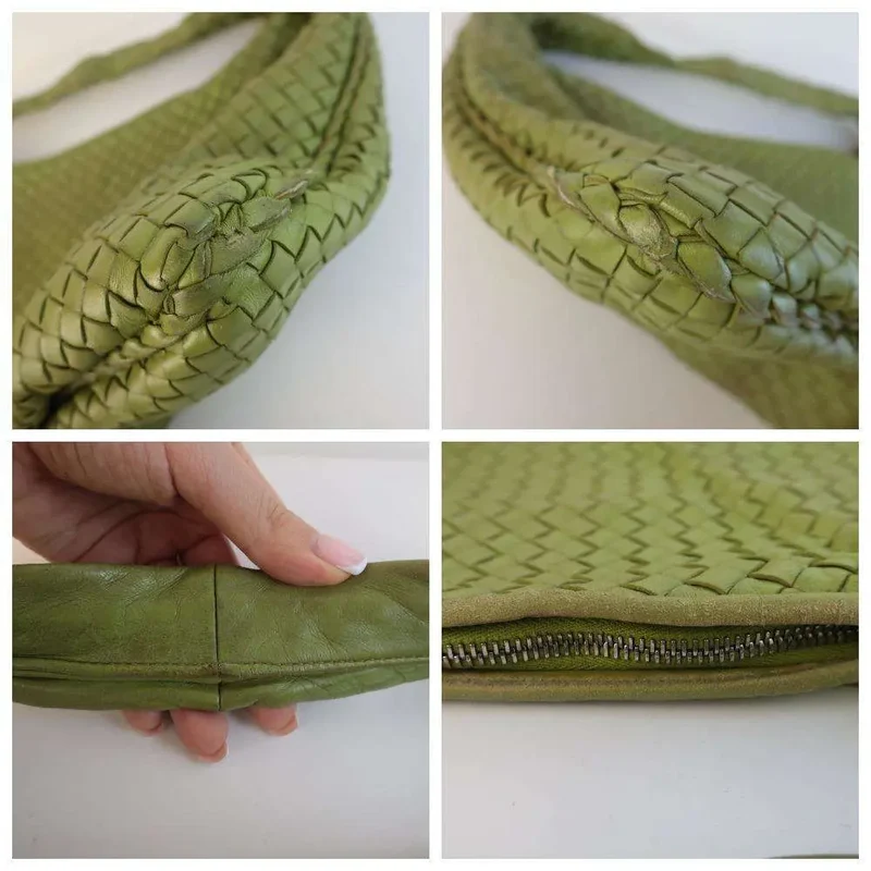 Bottega Veneta Green Intrecciatto Shoulder Hobo bag