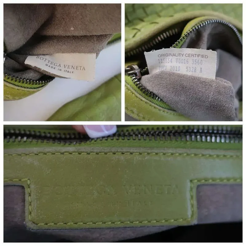 Bottega Veneta Green Intrecciatto Shoulder Hobo bag