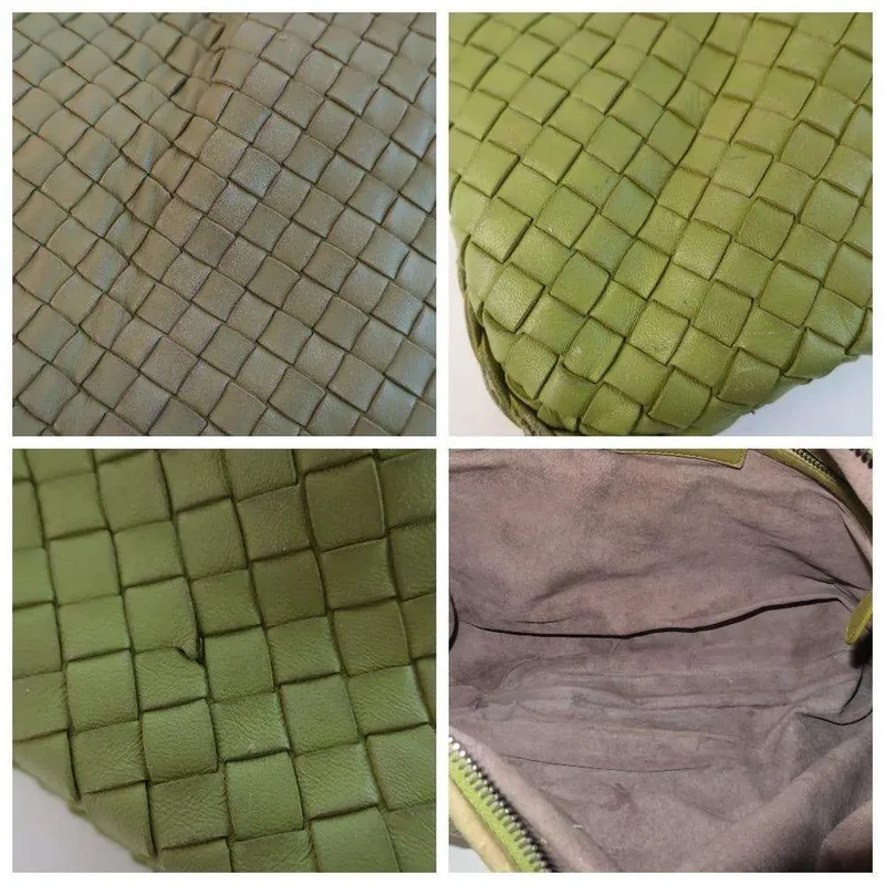 Bottega Veneta Green Intrecciatto Shoulder Hobo bag