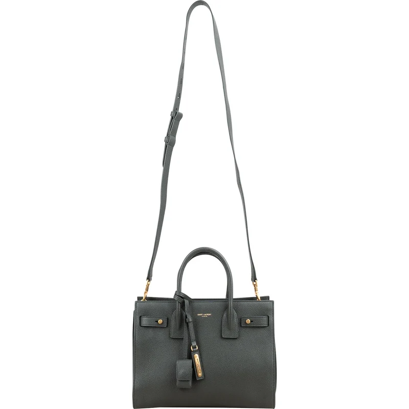 Yves Saint Laurent Grained Calfskin Small Sac de Jour Handbag