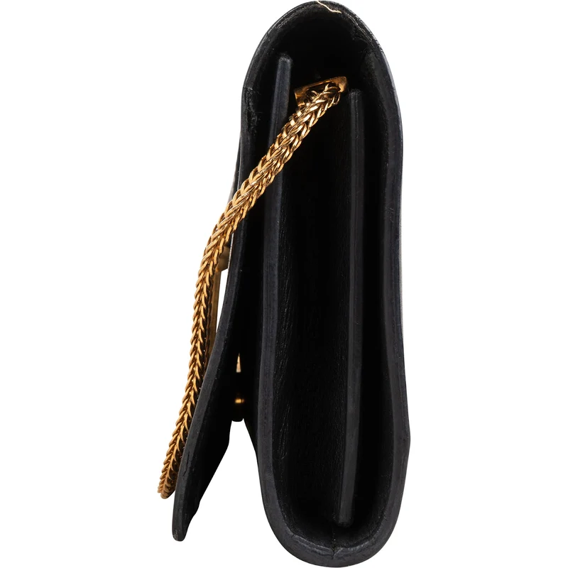 Yves Saint Laurent Black Leather Small Chyc Y Crossbody Bag