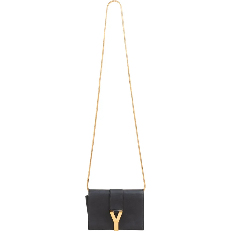 Yves Saint Laurent Black Leather Small Chyc Y Crossbody Bag