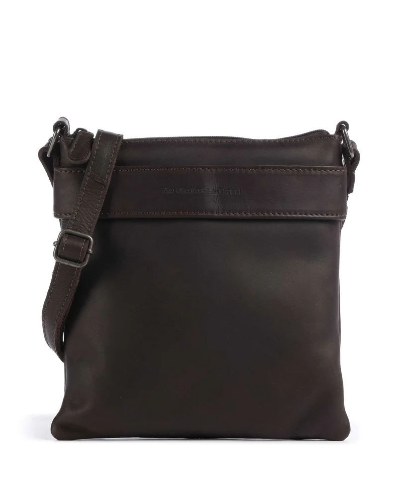 The Chesterfield Brand Wax Pull Up Cow Trenton Umhängetasche brown